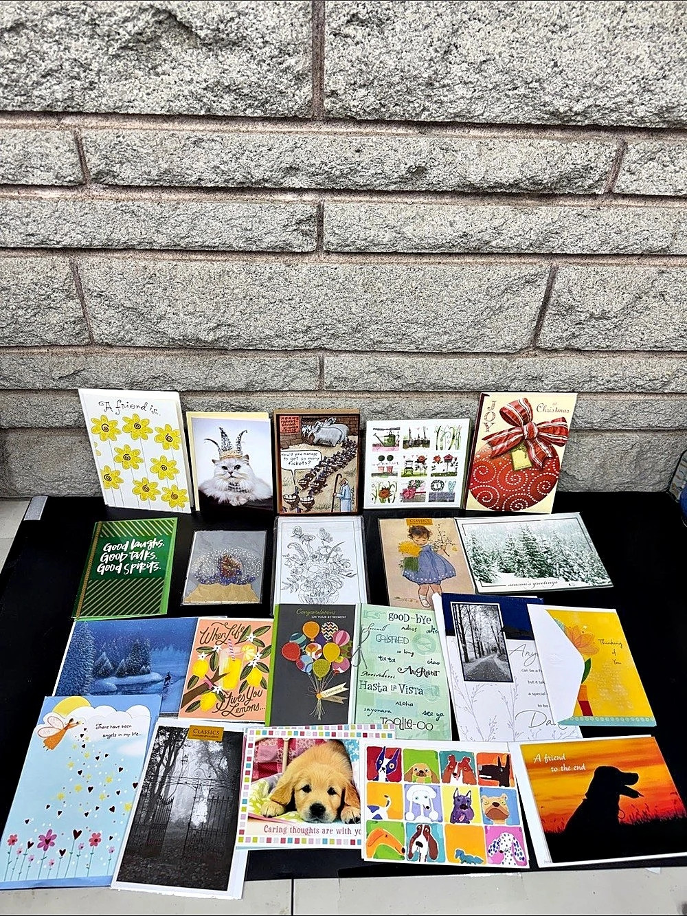 Lot of 21 New Unused Greeting Cards Birthday Christmas Friendship Animals Art